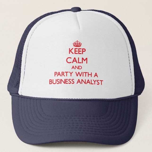 Casquette Gardez le calme et la partie avec un analyste (Devant)