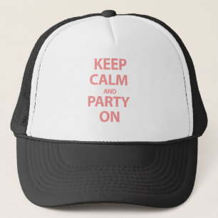 Casquette Gardez le calme et la partie dessus