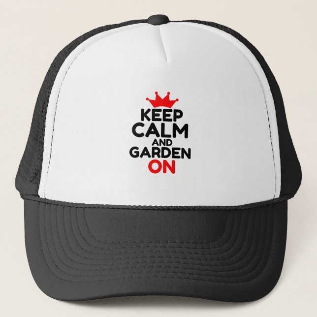CASQUETTE GARDEZ LE CALME ET LE JARDIN (Devant)