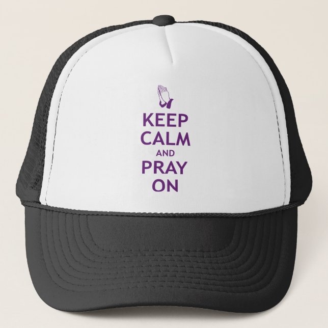 Casquette Gardez le calme et priez dessus (Devant)