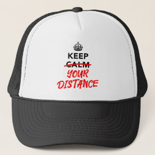 Casquette Gardez votre distance - Slogan Distancing Social