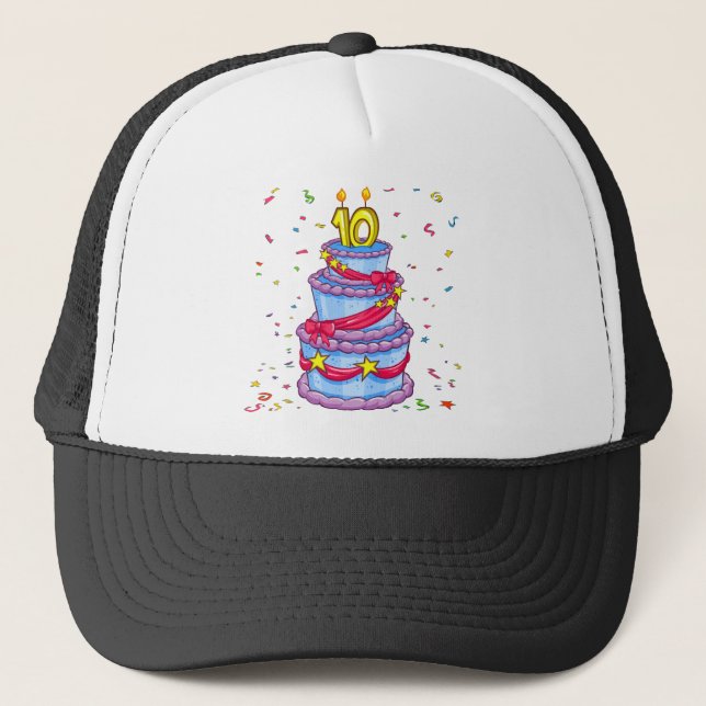 Casquette Gâteau d'anniversaire (Devant)