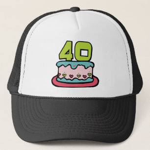 Casquette Gâteau d'anniversaire de 40 ans