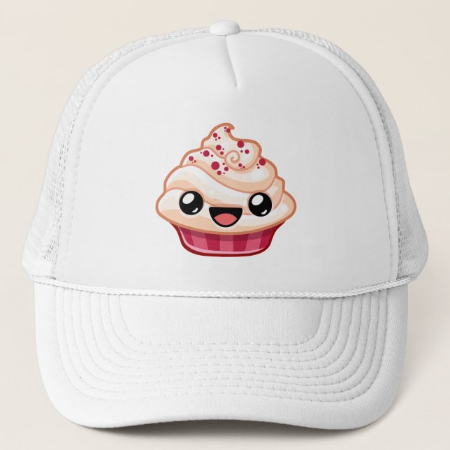 Casquette Gâteau rouge/blanc - Happy Jump (Devant)