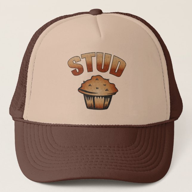Casquette Gâteau stud drôle Rétro Gâteau jeu de mots (Devant)