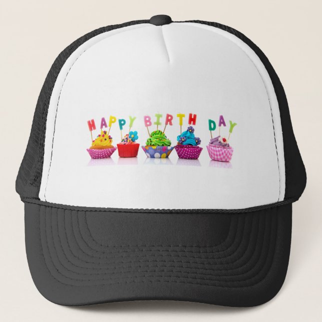 Casquette Gâteaux pour Joyeux Anniversaire (Devant)