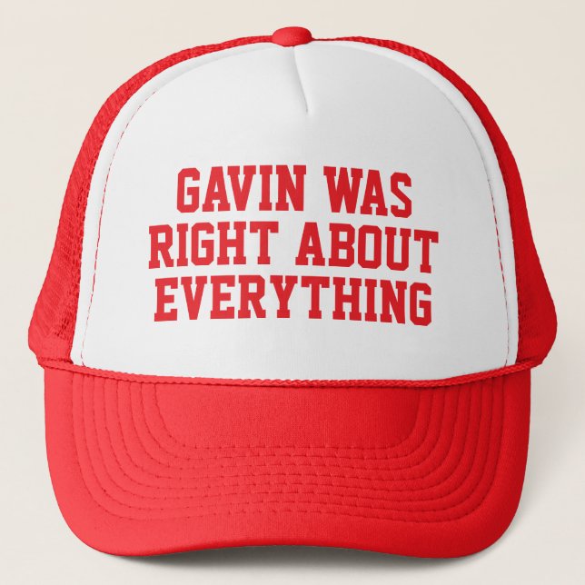 CASQUETTE GAVIN AVAIT RAISON SUR TOUT. (Devant)