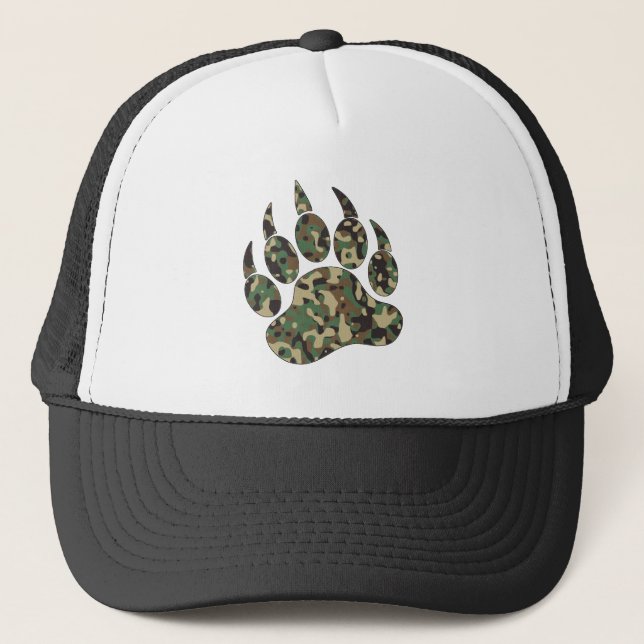 Casquette Gay Bear Pride Cameo Design Patte d'ours (Devant)