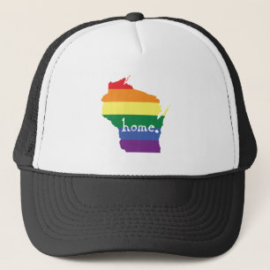 Casquette Gay pride du Wisconsin Carte de la maison