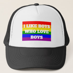 Casquette Gay pride J'aime les garçons qui aiment les garçon