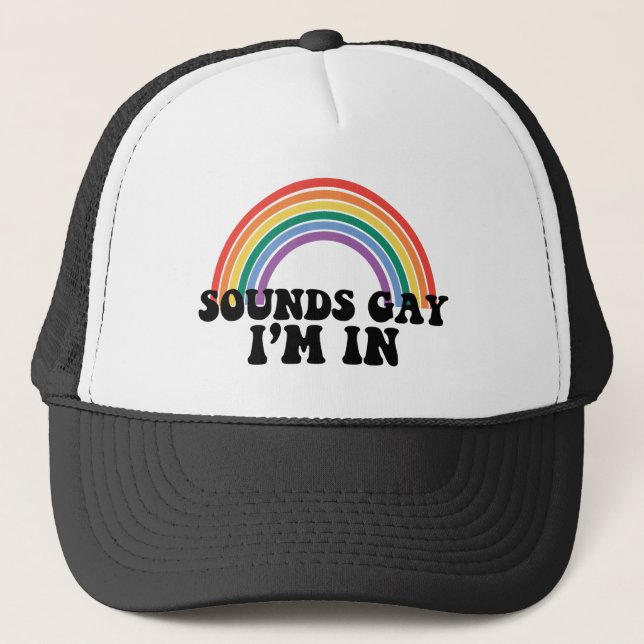 Casquette Gay pride LGBT Rainbow Sounds Gay I'm In (Devant)