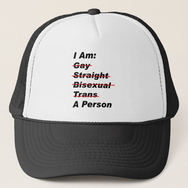 Casquette Gay Stright Transson Une Personne (Devant)