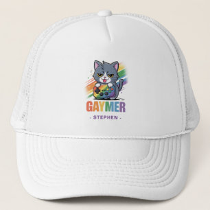 Casquette Gaymer - Rainbow Gaming Cat avec console LGBTQ 2