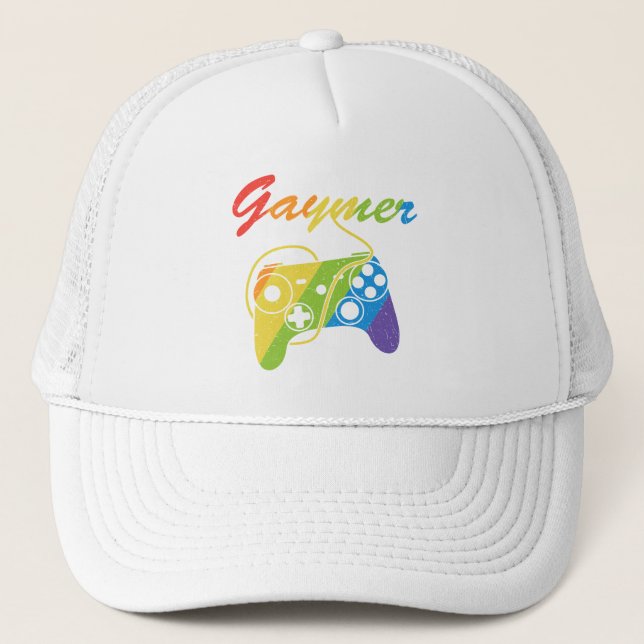 Casquette Gaymer | Rainbow Video Game Controller | Jeux (Devant)