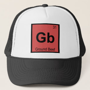 Casquette Gb - Chimie du bœuf haché Symbole du tableau pério