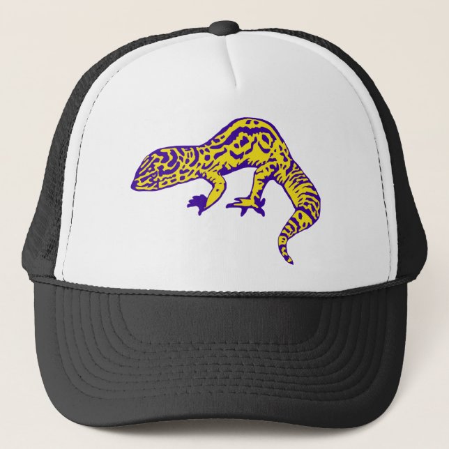 Casquette Gecko pourpre et jaune (Devant)