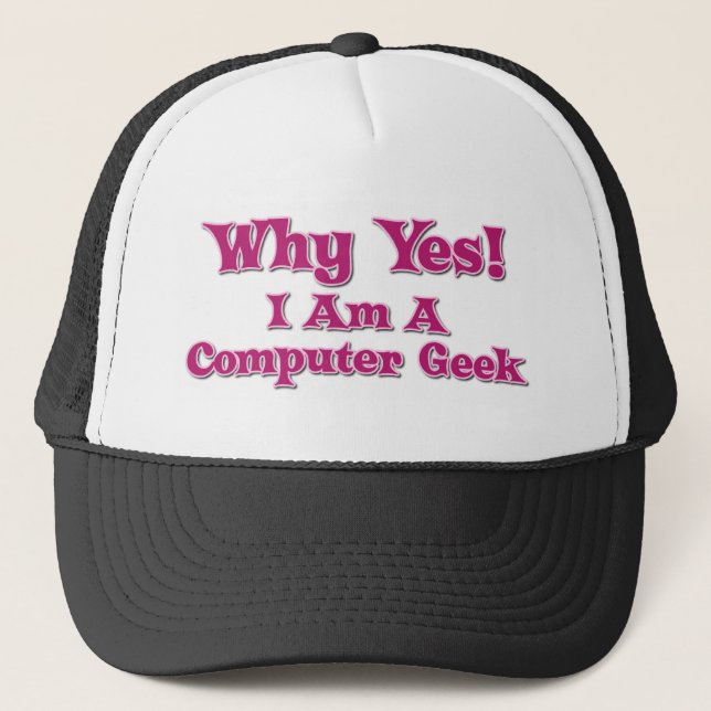 Casquette Geek informatique (Devant)