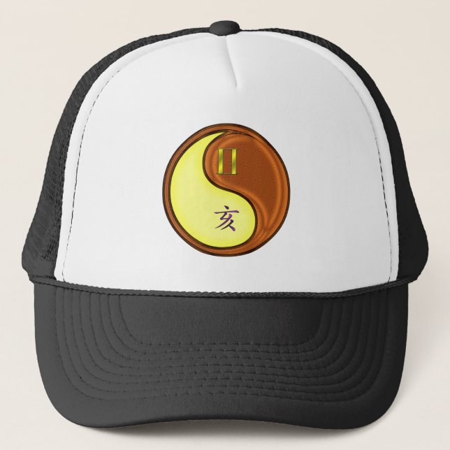 Casquette Gémeaux & Sanglier de Bois (Devant)