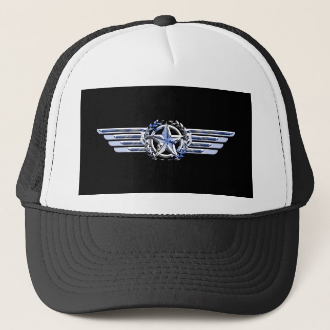 Casquette Général Air Pilot Chrome Comme Star Wings Black (Devant)