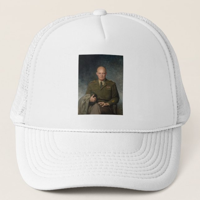 Casquette Général Dwight Eisenhower Portrait peint 5 étoiles (Devant)