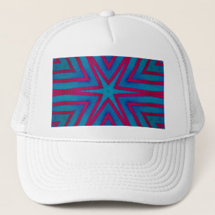 Casquette Géométrie rouge étoile et bleu