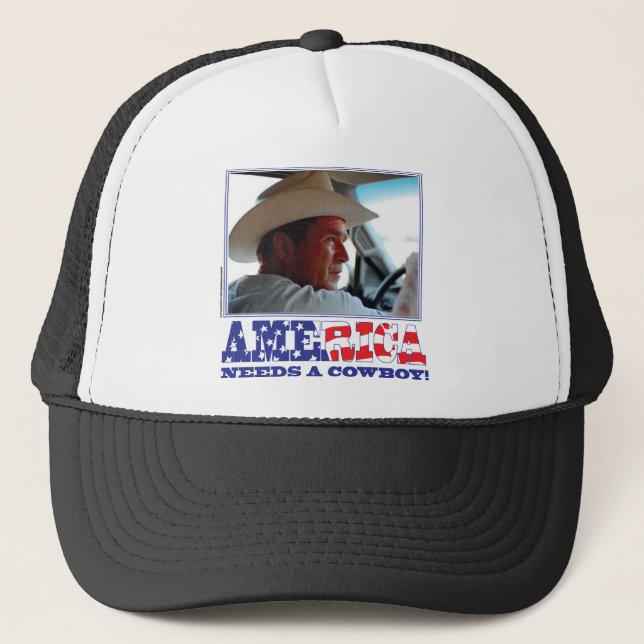 Casquette George W Bush - l'Amérique a besoin d'un cowboy (Devant)