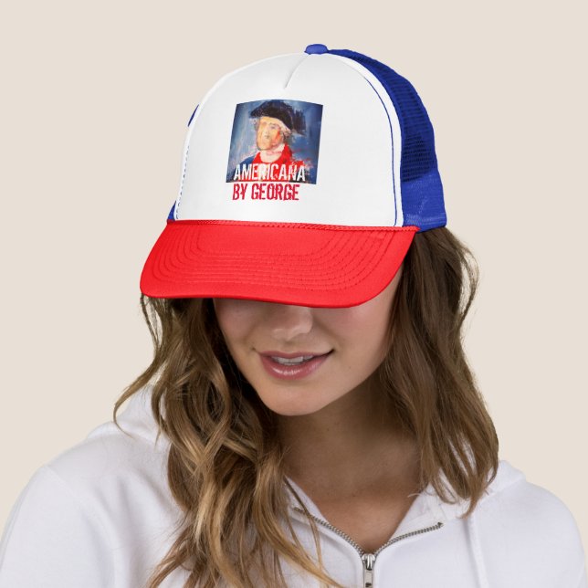 Casquette George Washington Americana Trucker Hat (En situation)