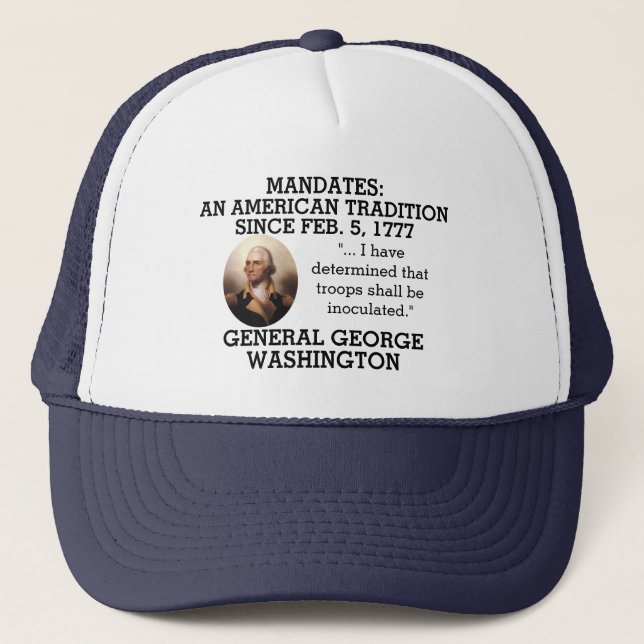Casquette George Washington Mandates depuis 1777     (Devant)