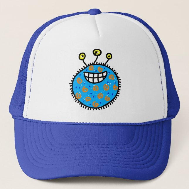 Casquette Germe bleu de bande dessinée (Devant)