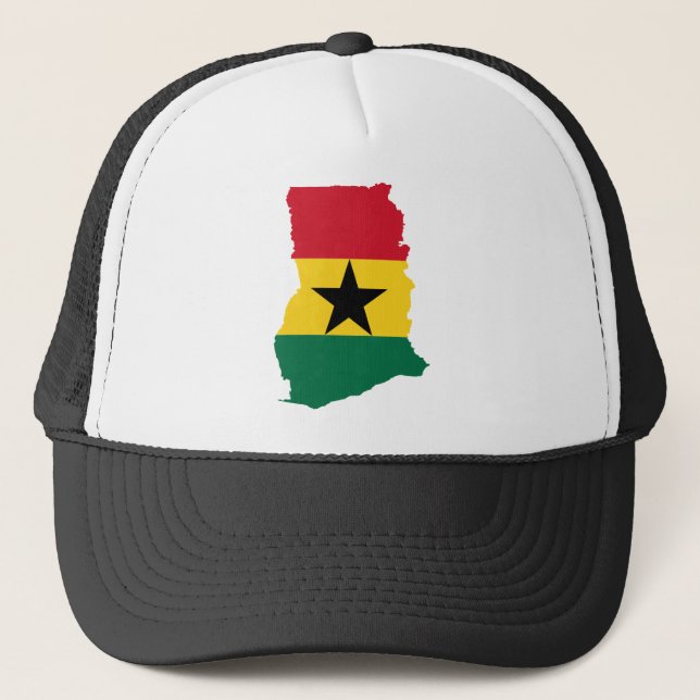 Casquette GH de carte de drapeau du Ghana (Devant)