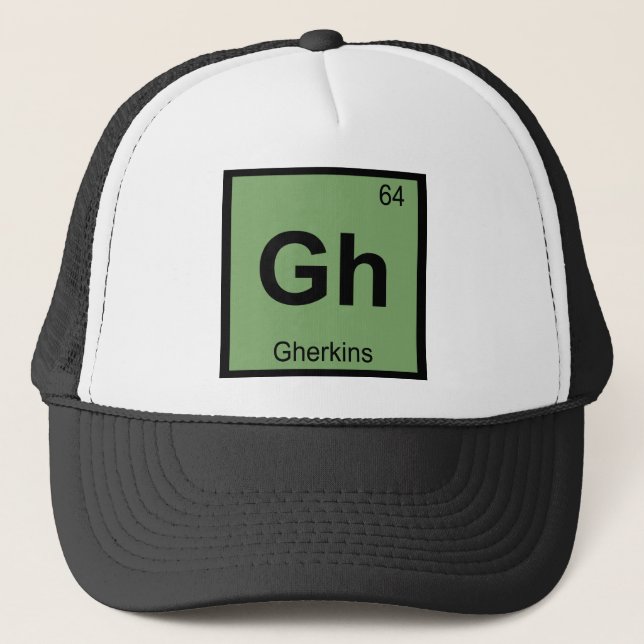 Casquette Gh - Symbole de Tableau périodique de chimie de (Devant)