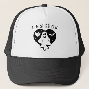 Casquette Ghost Halloween mignon Avec Coeur Et Chat