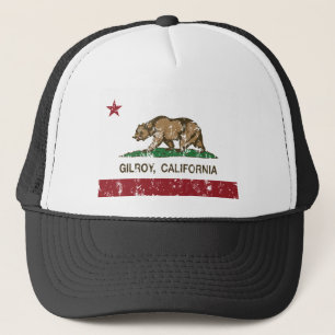 Casquette gilroy de drapeau de la Californie affligé