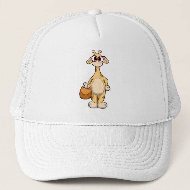 Casquette Girafe avec lunettes et sac (Devant)