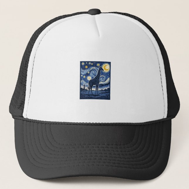 Casquette Girafe Nuit Étoilée Vintage (Devant)