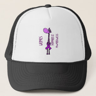 Casquette Girafe pourpre pour l'appui de lupus