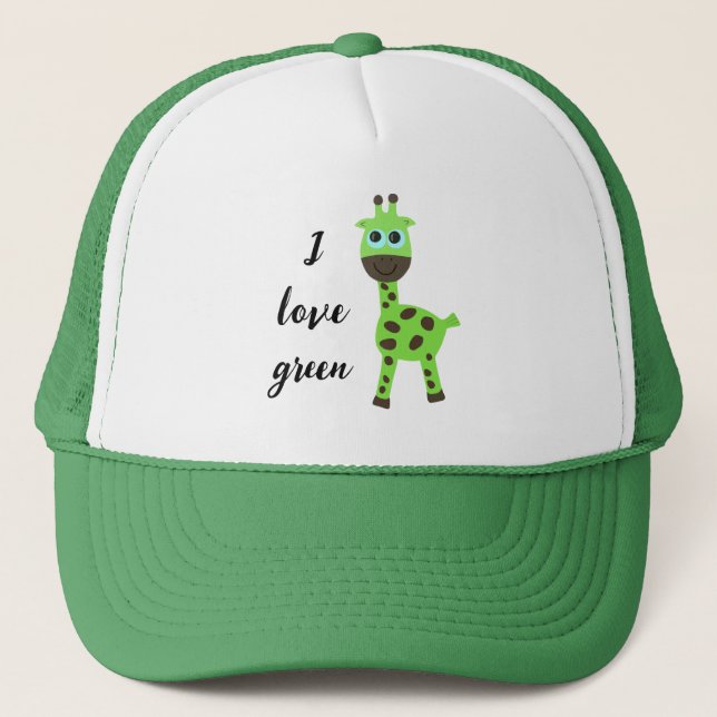 Casquette girafe verte (Devant)