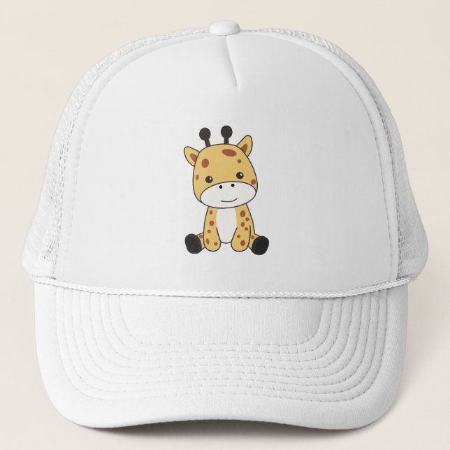 Casquette Giraffe Animaux sucrés pour enfants Giraffes Zoo A (Devant)
