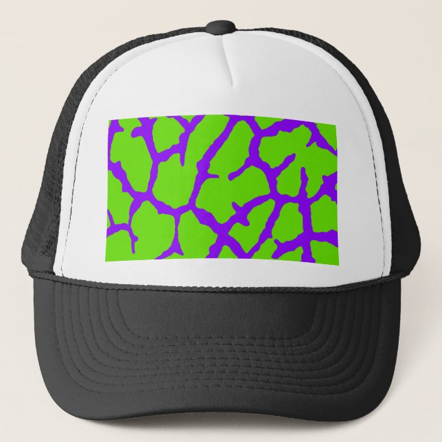 Casquette Giraffe Imprimé violet vert (Devant)