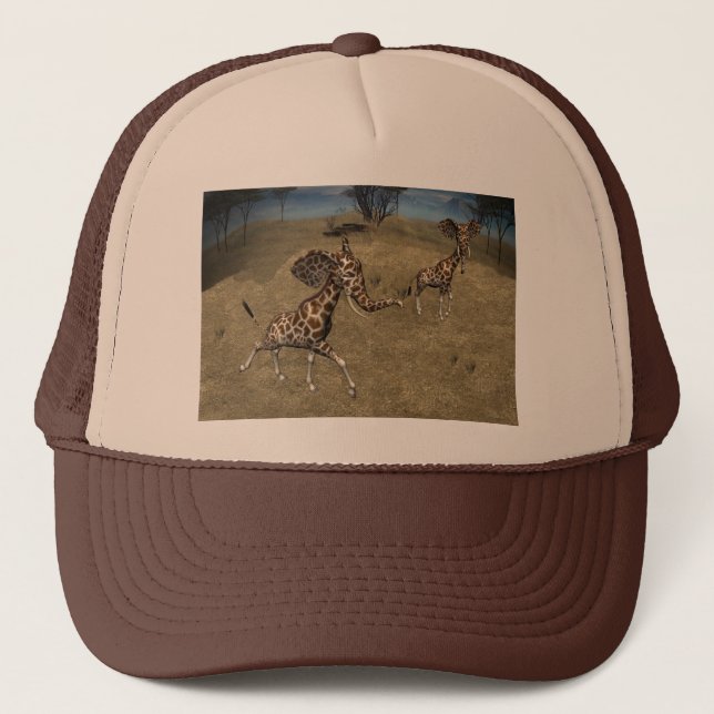 Casquette Giraffes d'éléphants mignons (Devant)