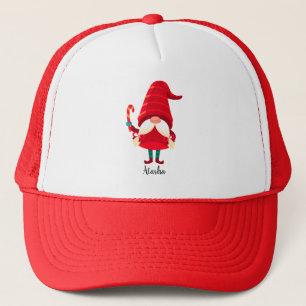 Casquette Gnome De Noël Tenant Un Sucre de canne