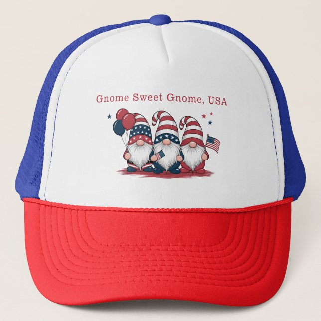 Casquette Gnomes patriotiques 4 juillet (Devant)