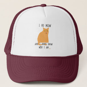 Casquette Go Meow Funny Chat Cartoon Slogan amusant