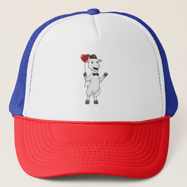 Casquette Goat as Groom avec Heart Balloon (Devant)