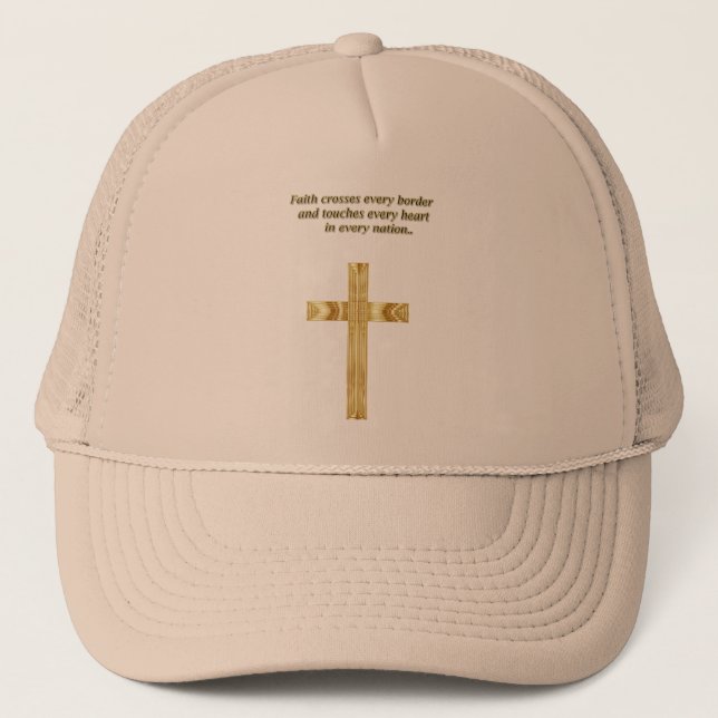 Casquette Gold Christian Faith cross with funny saying (Devant)