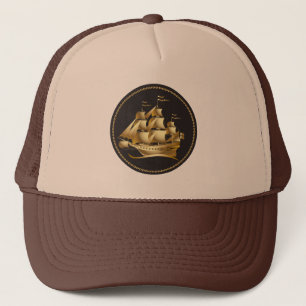 Casquette Gold Sailboat Nautical
