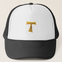 Golden 3-D Look Franciscan Tau Cross