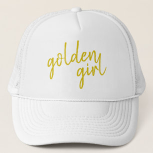Casquette Golden Girl   Script Gold moderne