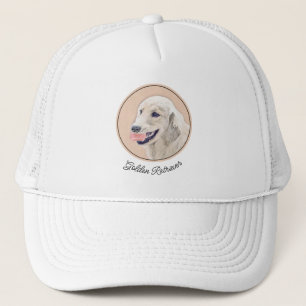 Casquette Golden Retriever avec Tennis Ball Peinture Chien A
