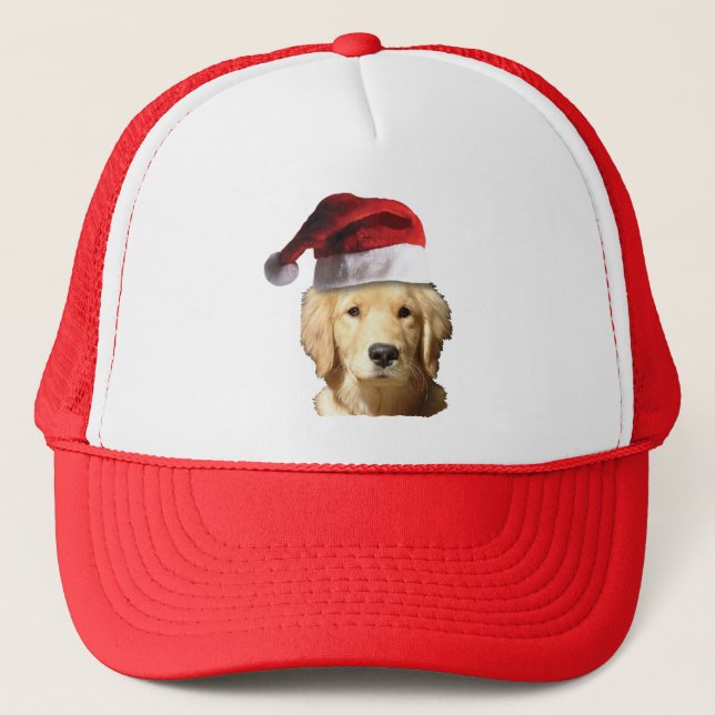 Casquette Golden Retriever de Noël (Devant)